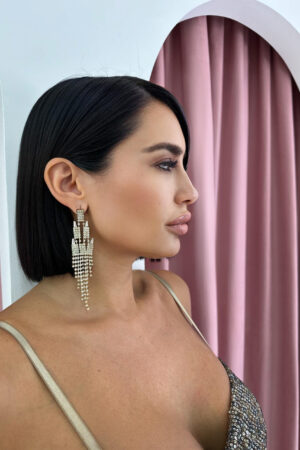 Chandelier Diamond Embellished Earrings