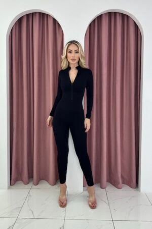 Long Sleeve Black Jumpsuit