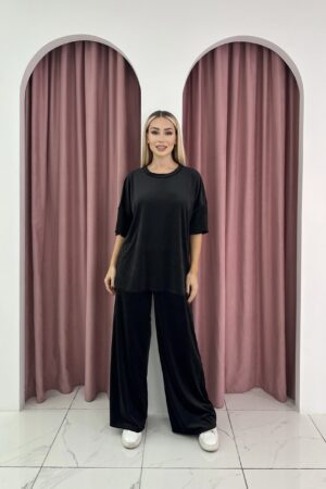 Two Piece Black Casual Set