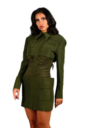 Mini Khaki Dress