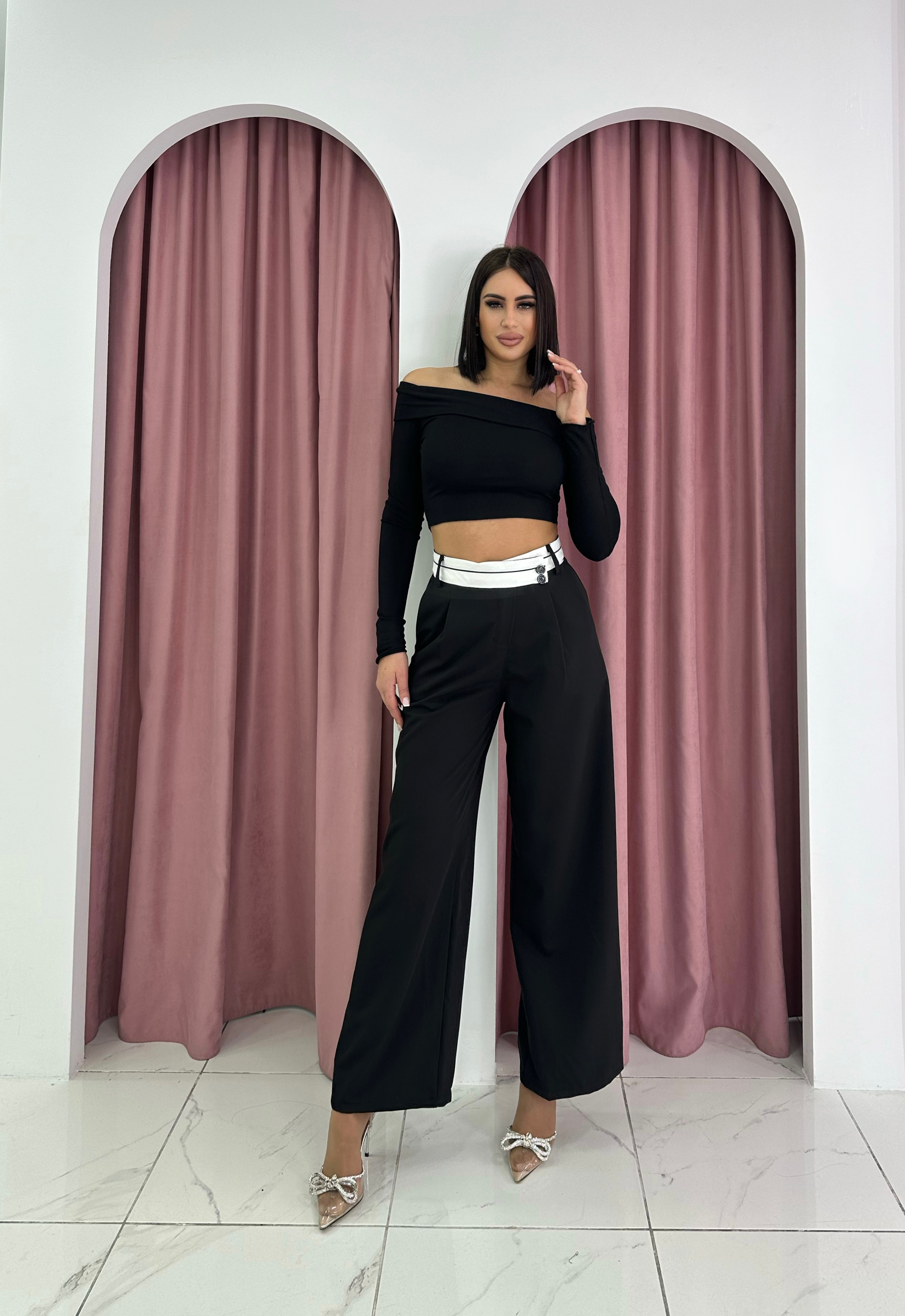 Wide Legs Black Pants - Image 2
