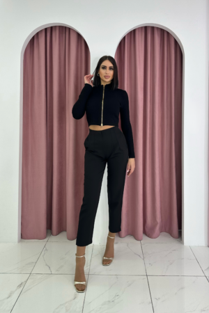 Black Zip Cardigan