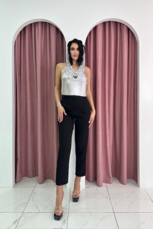 Silver Metallic Top