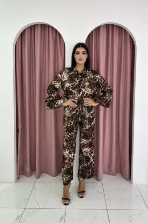 Two Piece Animal Print Pattern Set