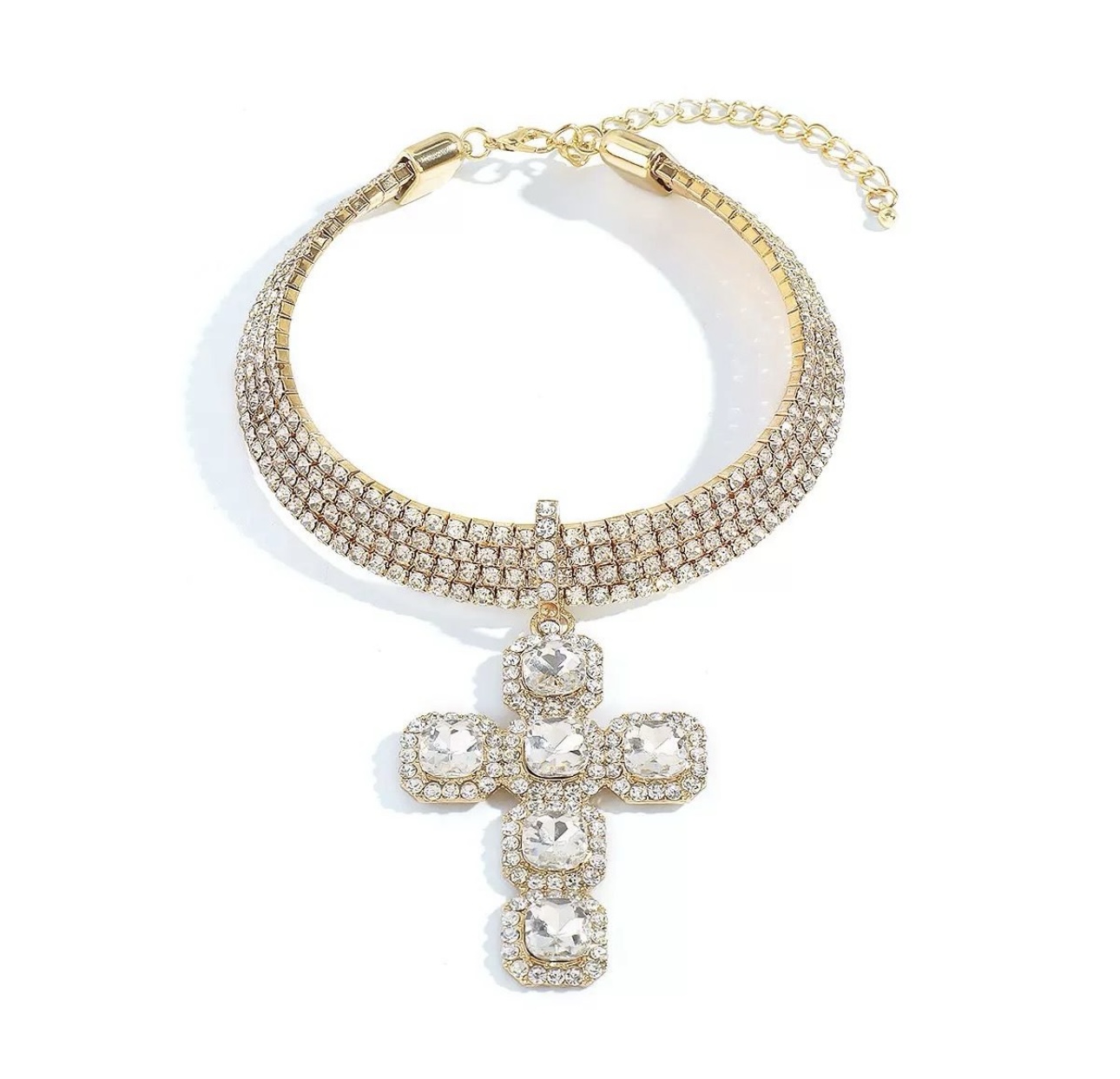 Gold Cross Chocker