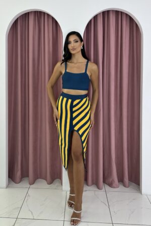 Two Piece Set Blue & Yellow