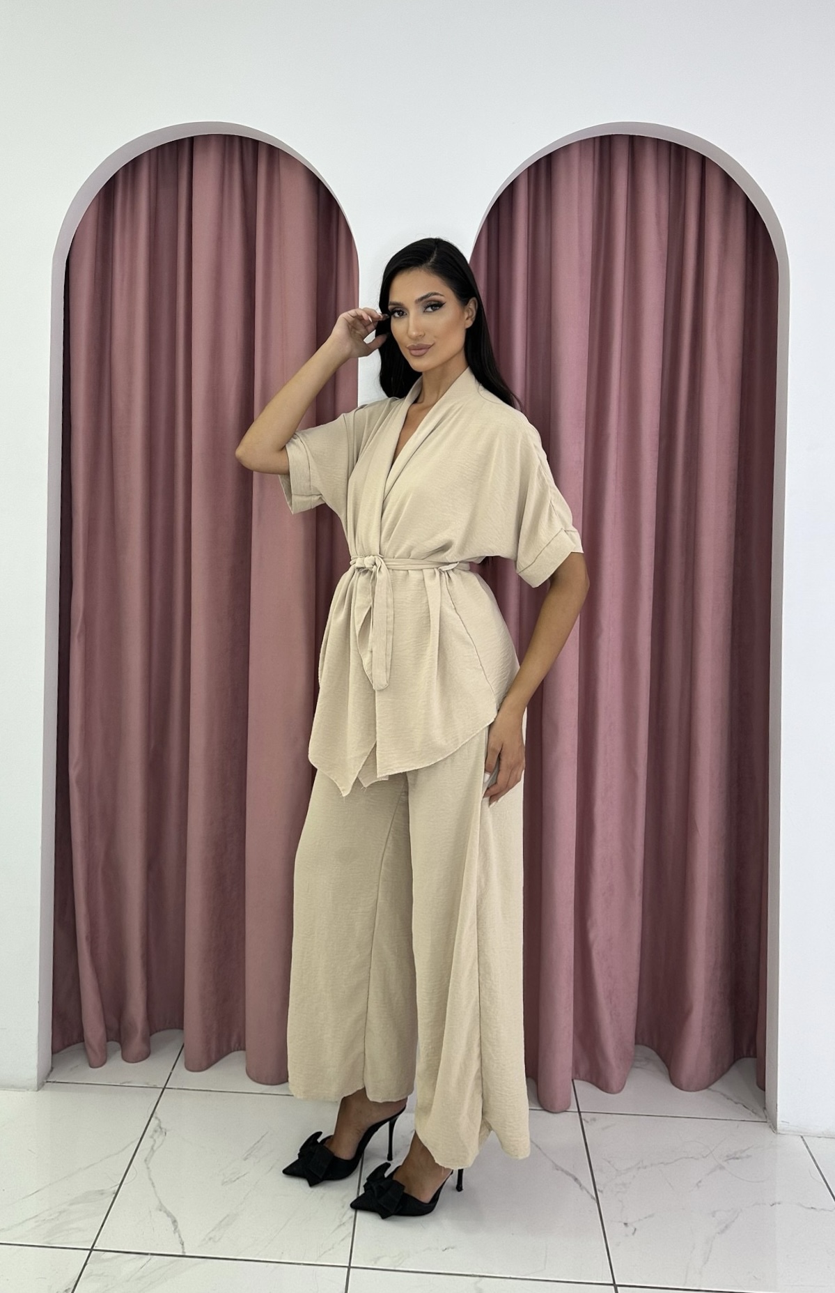Two Piece Beige Set - Image 2