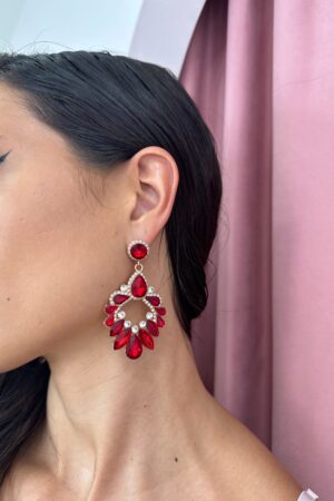 Red Crystal Earrings