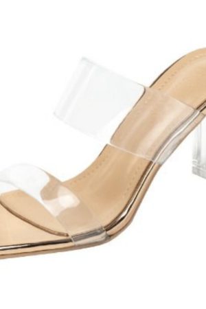 Beige Transparent Heels