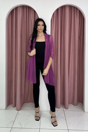 Tulle Purple Shawl